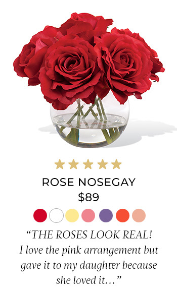 Rose Nosegay Silk Flower Arrangement, available at Petals.