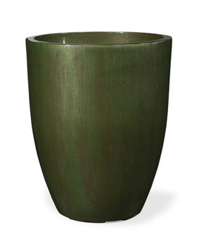 Fiberglass Garden Glaze Container - 14" W x 17"H - Green