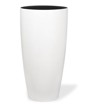 Tall Uptown Decorative Container - 9"W x 16"H Satin White