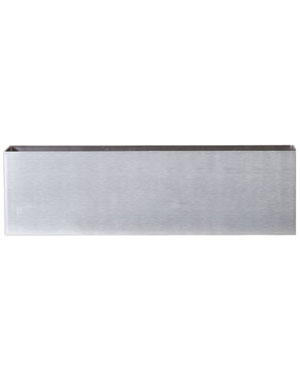 24" Cubicle/Ledge Plant Container - Brushed Chrome