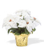 Table Top Silk Poinsettia Plant