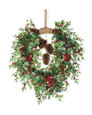 Spruce, Berries & Cones Artificial Holiday Wreath, By Petals.