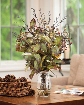 Laurel & Plume Thistle Faux Foliage Arrangement, By Petals.