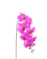 Dark Lavender Floppy Phalaenopsis Faux Foliage Orchid Stem