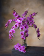 Lavender/TT Floppy Phalaenopsis Faux Foliage Orchid Stem