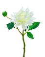 White Dahlia Silk Flower Stem Spray